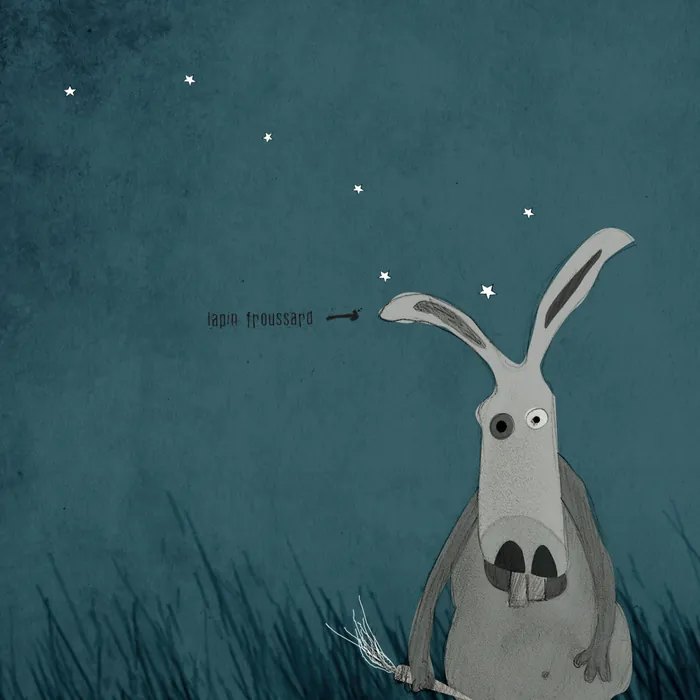 Page 20 — Illustration : Pinpin, seul dans les herbes hautes, sous les étoiles.